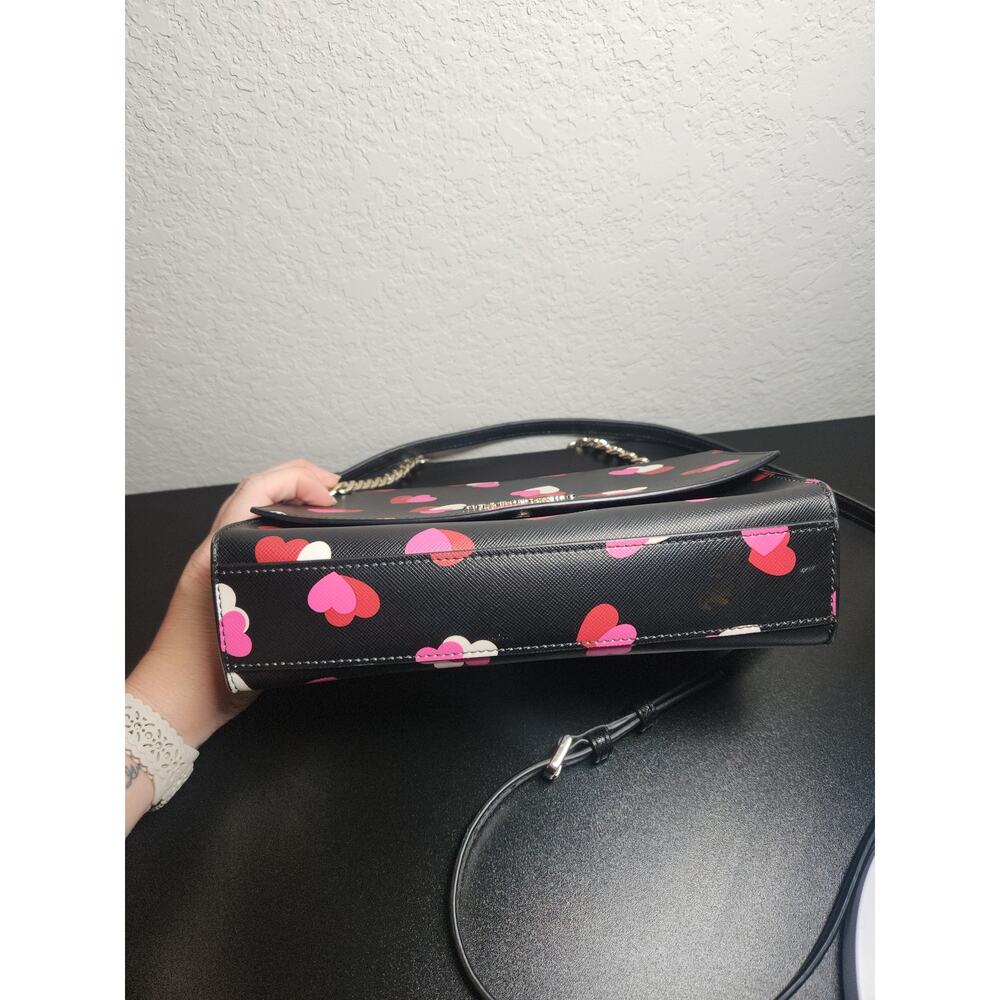 Kate Spade Carson Flutter Hearts Printed Convertible Crossbody Bag K6105 - Picture 2 of 8